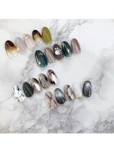 クリスタルネイル パークプレイス店/冬のニュアンスデザイン