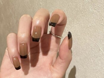 アイネイルズ 天神今泉店(I-nails)/【sana.i】ブラウンフレンチ