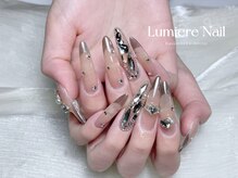 ルミエール ネイル モンナカ(Lumiere Nail Monnaka)/オンブレフレンチ/冬ネイル