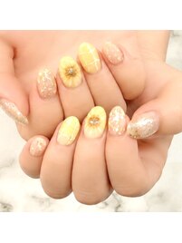 ひまわりネイル★レモンイエロー