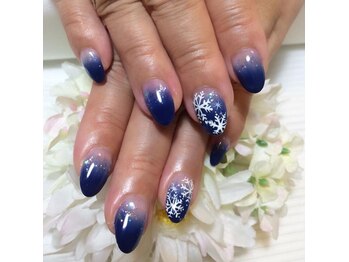 アンベリール ネイルサロンアンドスクール(embellir)/冬の雪結晶ネイル