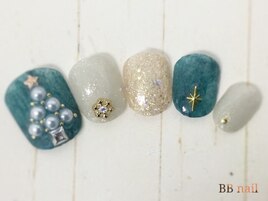 クリスマスツリーネイル