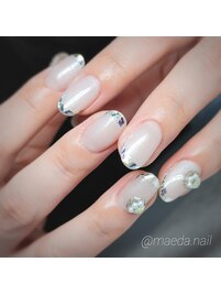 _____ガラスフレンチネイル