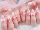 猫ネイル/長さだしネイル