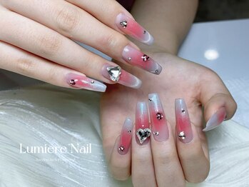 ルミエール ネイル モンナカ(Lumiere Nail Monnaka)/オンブレフレンチ/冬ネイル