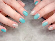 ブリスフルハピネス(Blissful happiness)/スカイブルーとラメ