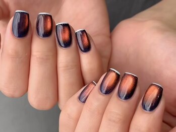 クレモアネイル 池袋西口店(CLEMORE NAIL)/ダークマグネットフレンチネイル