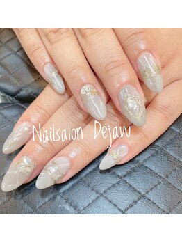 デジャヴ(Dejavu)/大理石風ネイル