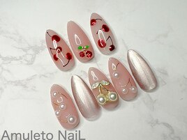 さくらんぼネイル