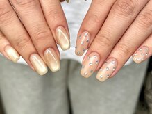 ハズグラスネイル(Haze Grass nail)/マットドットネイル