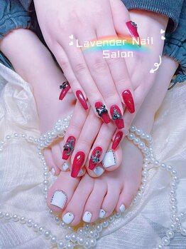 ラベンダー(Lavender)/両方ネイル/持ち込みデザイン