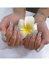 海外風垂らしネイル