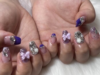 ラフィング(Laughing)/パープル好きのお客様ネイル