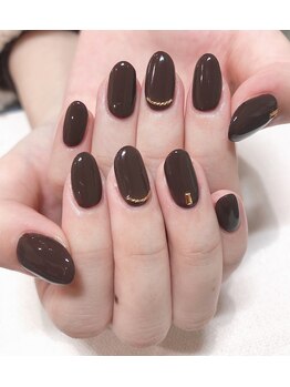 リッチネイル(Rich Nail)/ブラウンワンカラー