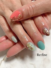 リファイン(Re:fine)/ジェル4本アート付け放題