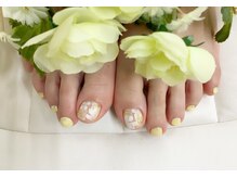 プルミエ ネイル(Premier Nail)/手描きフラワー★フットジェル