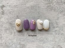 シンプリー 西荻窪店(Simpliee)/パール ハートネイル