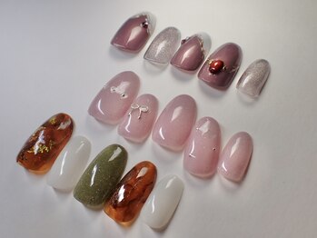 ゴッダスネイル(GODDESS NAIL)の写真/選べる定額サンプルコース☆トレンドから季節アートなど多数ご用意◎ニュアンスネイルがお好きな方に♪