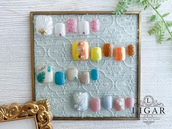 リガール(LIGAR)の写真/おしゃれは足元から☆お仕事上、ハンドネイルが出来ない方にも◎足先からキレイになって気分もUP♪