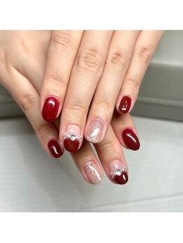 フレンチネイル/冬デザイン/船橋