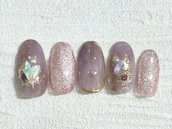 ナナネイル(Nana.Nail)/透明感ニュアンス×フラッシュ