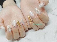 フランセス(Frances)/大理石ネイル×ビックチェーン