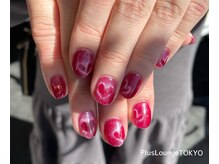 プルースラウンジ トウキョウ(Plus Lounge TOKYO)/ハートマグネットネイル♪[原宿]
