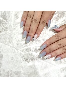 アンダーバーホワイトプラス 南海難波店(_WHITE+)/ドットネイル