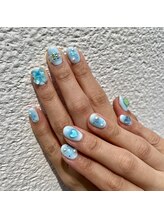 ネイルサロン ココロジー(COCOLOGY)/チークネイル　ショートネイル