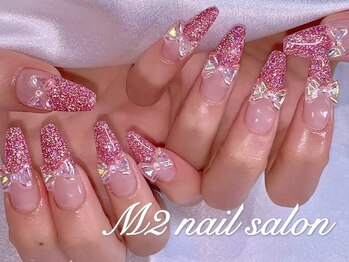 エムズ ネイルサロン(M2)/フラッシュフレンチリボンネイル