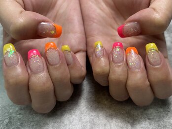 ミコ(MIKO)/ラメ フレンチ ネオン