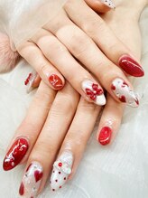 グレイヘアービューティー(gray hair beauty)/バレンタインネイル