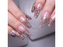 ネイルアート エクリ(Nail Art:Ecrit)/ロングラメグラデーションネイル