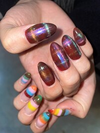 マグネットチェックネイル