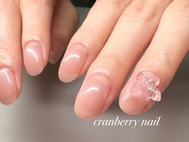 透明感たっぷりワンカラーネイル