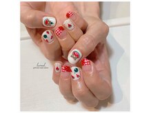 ハヌル(haneul.)の雰囲気（手描きネイル【すいか×くま】夏ネイルご要望を表現★）