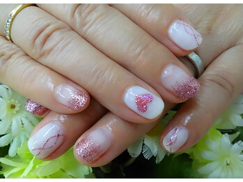 プルミエ ネイル(Premier Nail)/ラメグラー＋アート４本