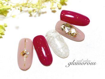 ネイルグラマラス 西新井店/《パラジェル》春 大人 上品