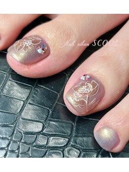 スクール(SCOOL)/2023 10月 くすみピンクフラワー