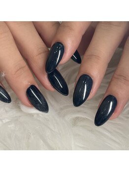 イルネイル バイ ルアナ(001..Nail by Luana.)/ネイビーマグネットネイル
