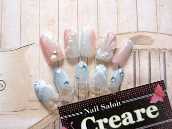 クレアーレ(Creare)/チェック、マーメイドネイル