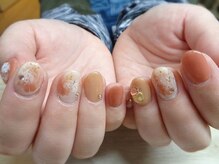 アミュリー ネイル アトリエ(Amury nail atelier)/くすみカラー アシメ タイダイ