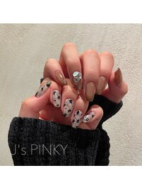 牛柄とオンブレフレンチ