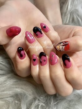 ピンクシュガーネイル(pink sugar nail)/痛ネイル♪