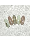 限定チェックネイル