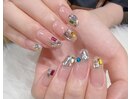 ワンカラー×ラメ×色々ストーン