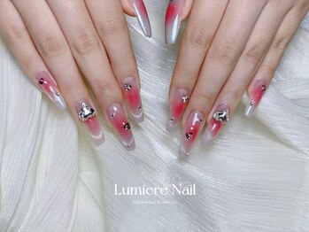ルミエール ネイル モンナカ(Lumiere Nail Monnaka)/オンブレフレンチ/冬ネイル