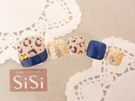 【FOOT】レオパード＆ネイビー