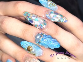 【ロングネイル】夏ネイル