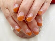 プルミエ ネイル(Premier Nail)/ななめフレンチ＆ラメライン
